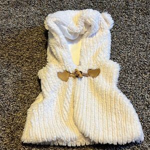 Little Lass Baby Fuzzy Vest with Ears